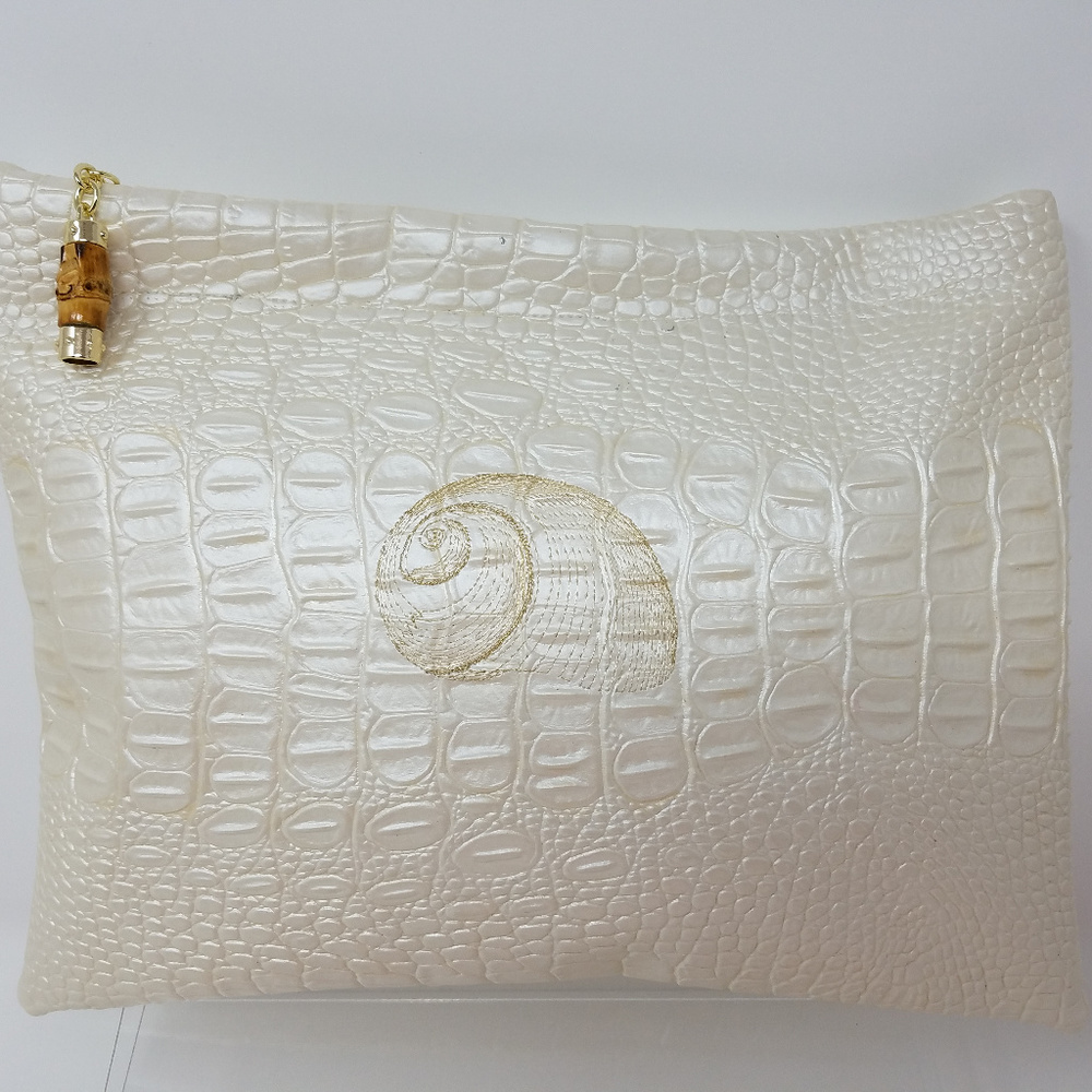 Faux Croc Clutch